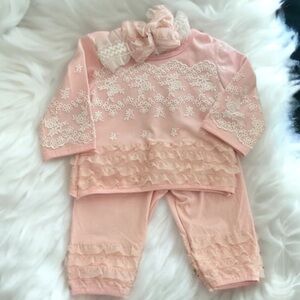 Pink Lace Legging set